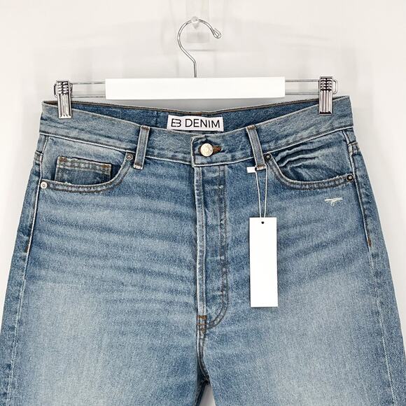EB DENIM NWT Unraveled Two Jeans Women’s Size 30 Newport Wash Raw Hem USA Made - Picture 3 of 8